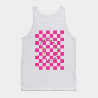 Y2K Magenta Necklace Love Tank Top